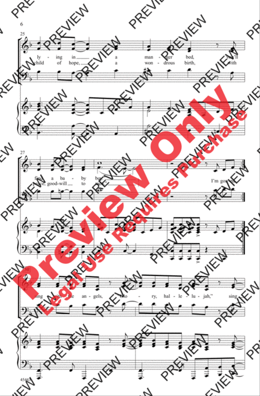 Sing with the Angels Sing with the Angels 3-Part scores gallery preview page 6