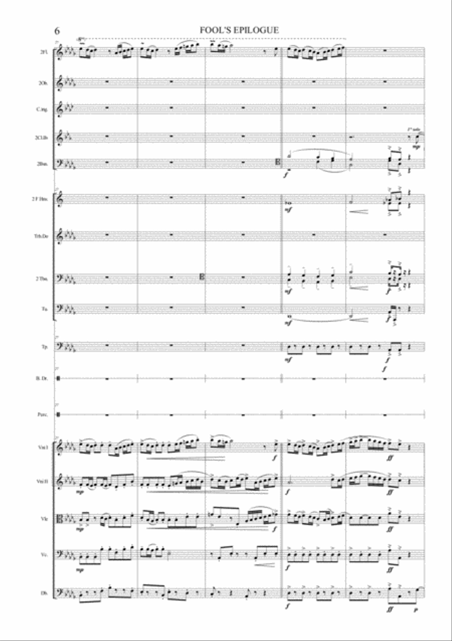 FOOL'S EPILOGUE (Luca Zabbini) - Orchestral score Full Orchestra scores gallery preview page 6