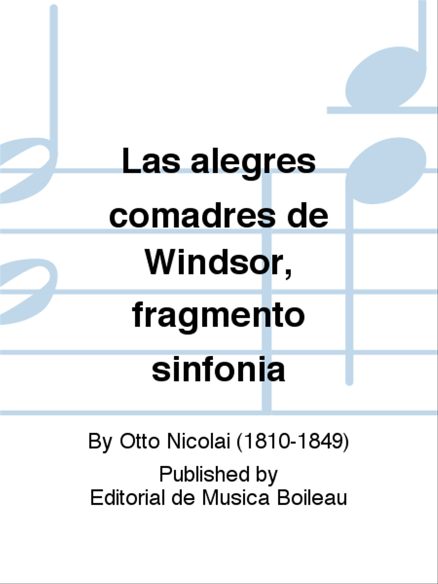 Las alegres comadres de Windsor, fragmento sinfonia Piano Solo scores gallery preview page 1