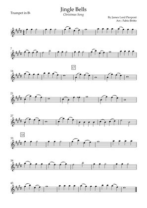 Jingle Bells (Christmas Song) for Trumpet in Bb Solo