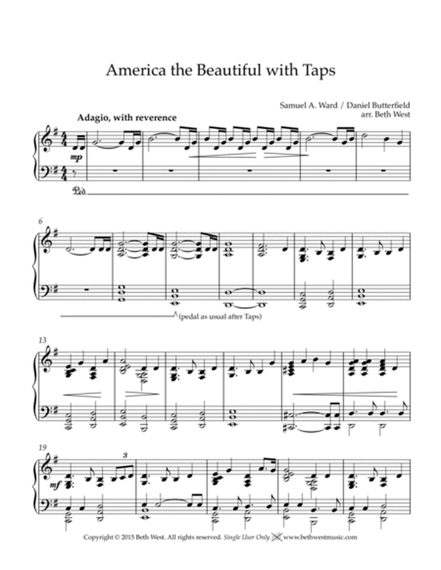 America the Beautiful with Taps image number null