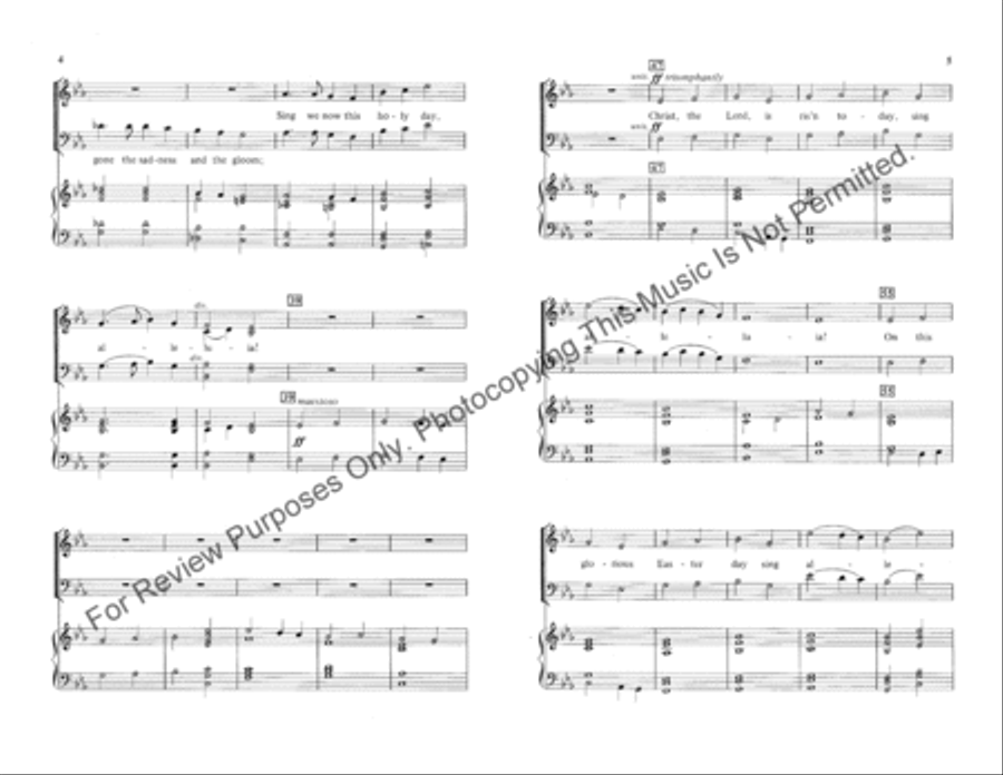 An Easter Alleluia! 4-Part scores gallery preview page 3