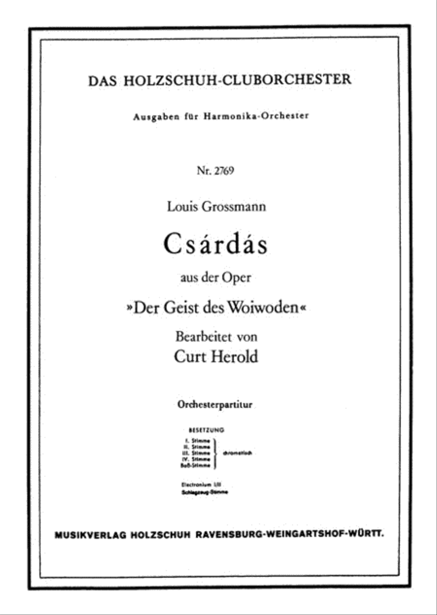 Csárdás Accordion Orchestra scores gallery preview page 1