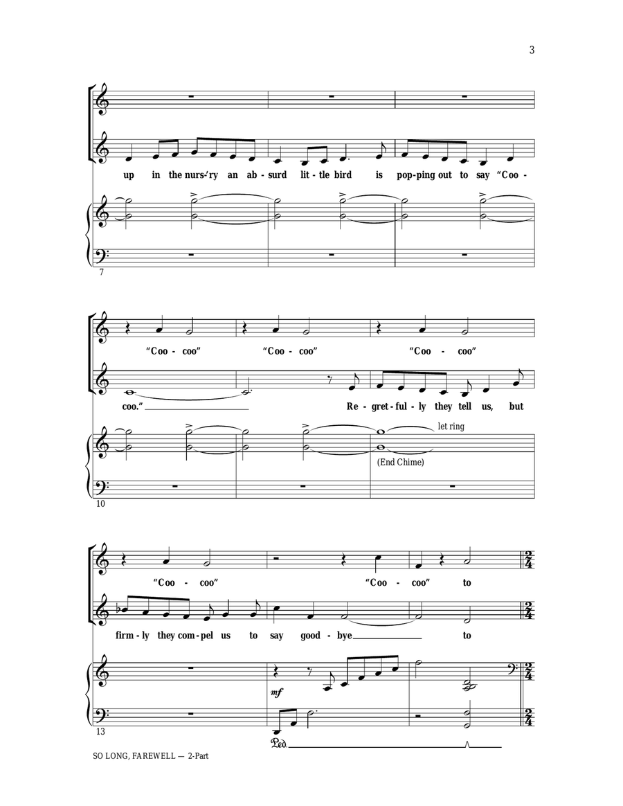 So Long, Farewell (from The Sound Of Music) 2-Part scores gallery preview page 2
