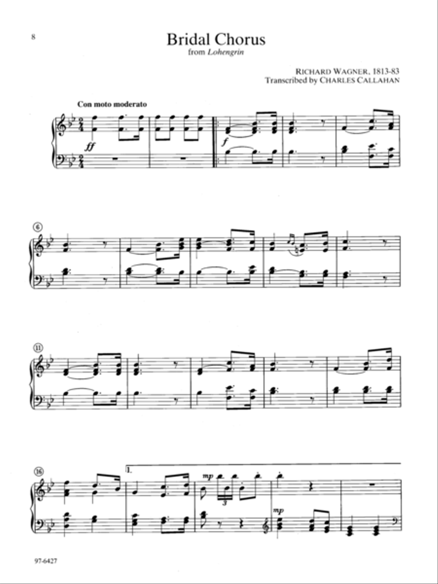 Wedding Music for Manuals Organ scores gallery preview page 4