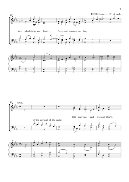 For the Beauty of the Earth (SATB/Organ Manuals) Anthem image number null