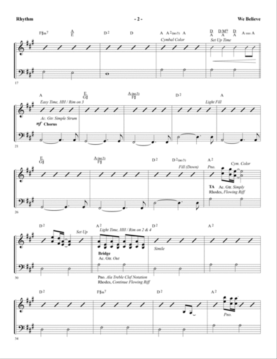 We Believe (arr. Heather Sorenson) - Rhythm Choir scores gallery preview page 2