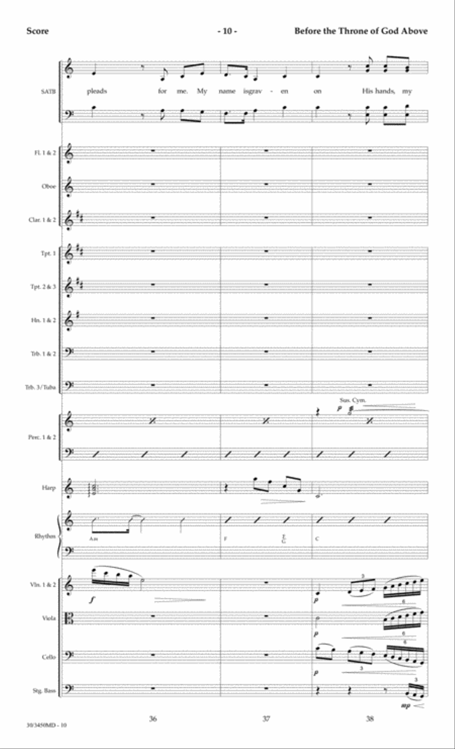 Before the Throne of God Above - Orchestral Score and Parts Choir scores gallery preview page 13