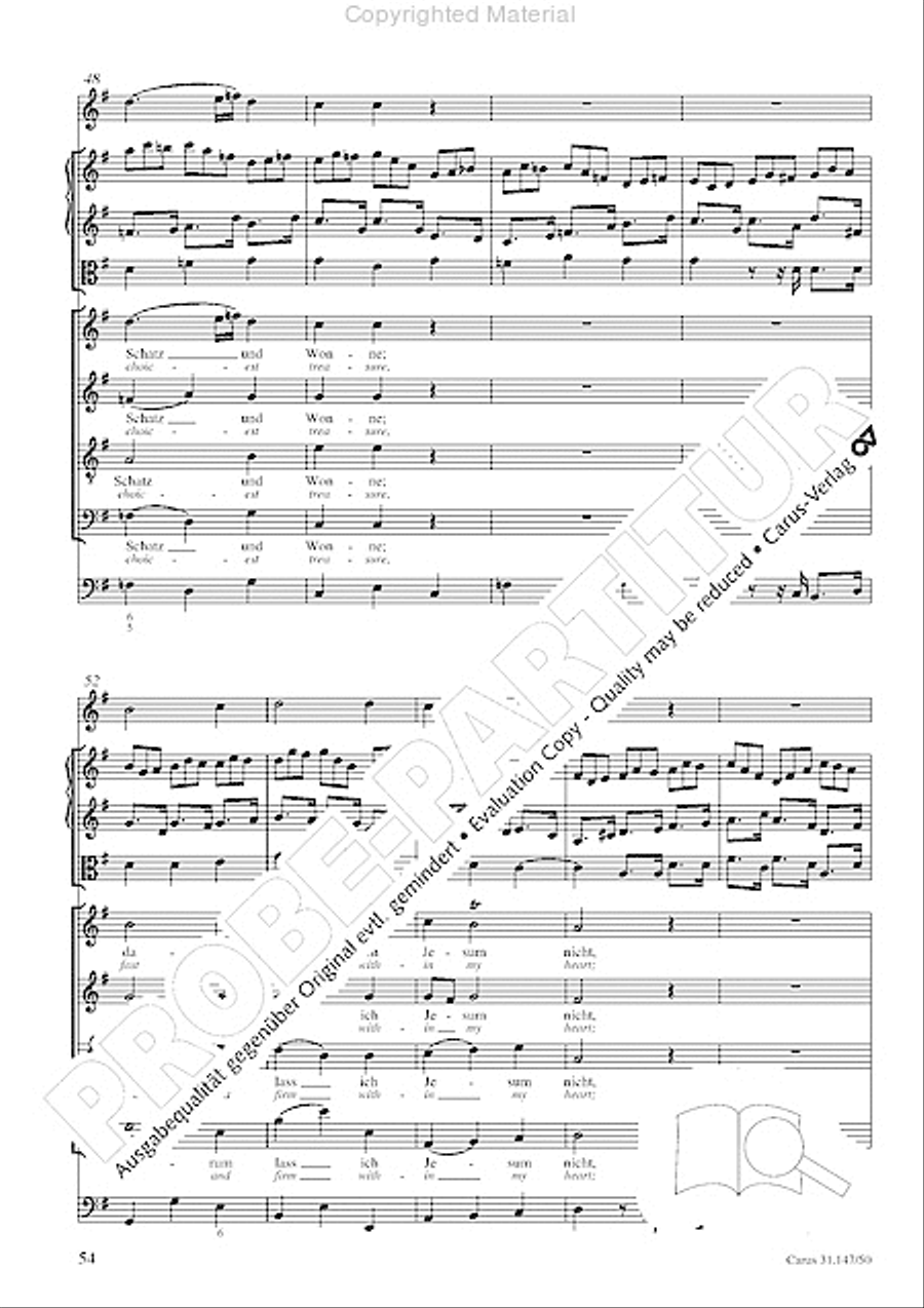 Heart and mouth and thought and action (Herz und Mund und Tat und Leben) (Herz und Mund und Tat und Leben) 4-Part scores gallery preview page 56