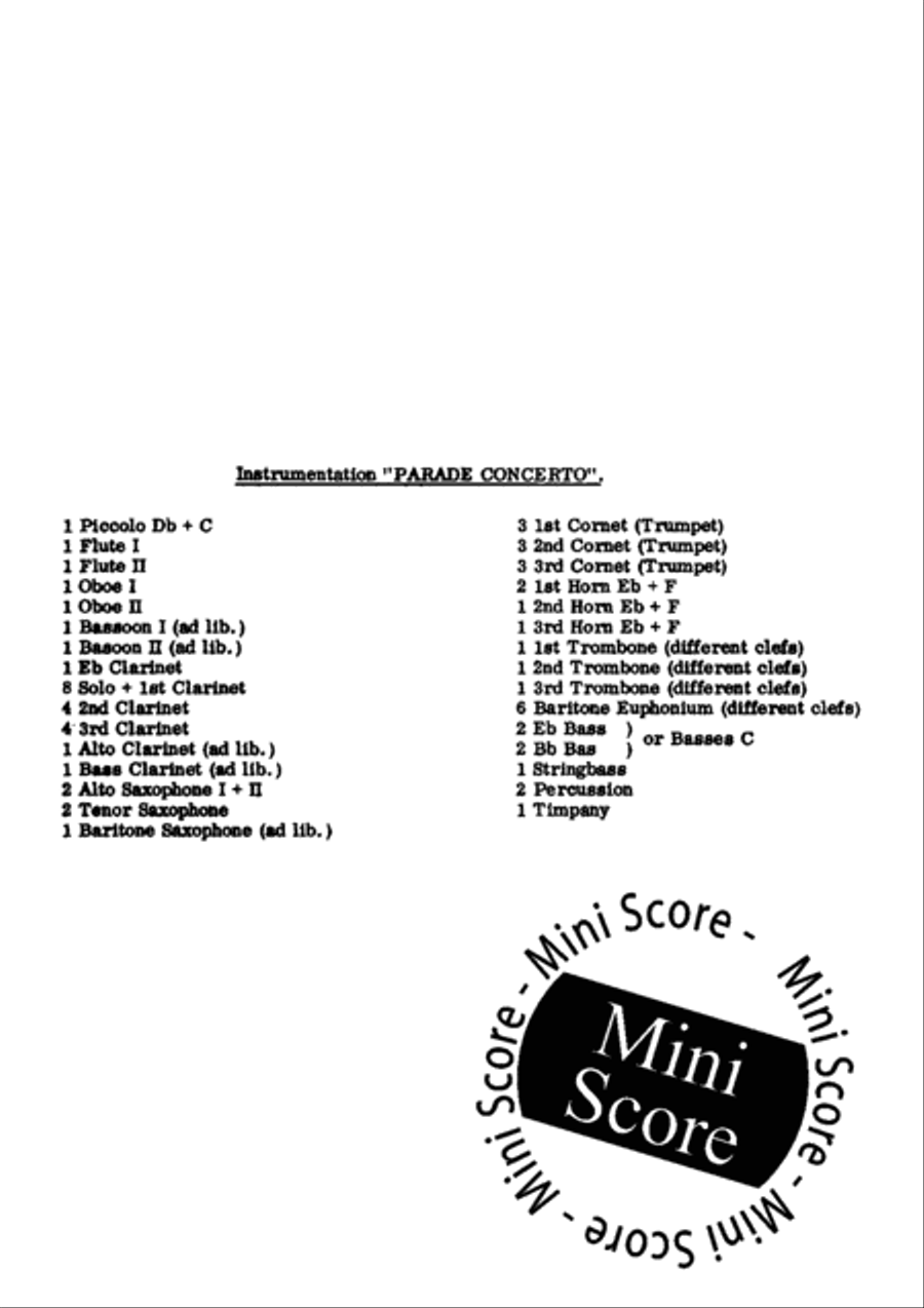 Parade Concerto Concert Band scores gallery preview page 3