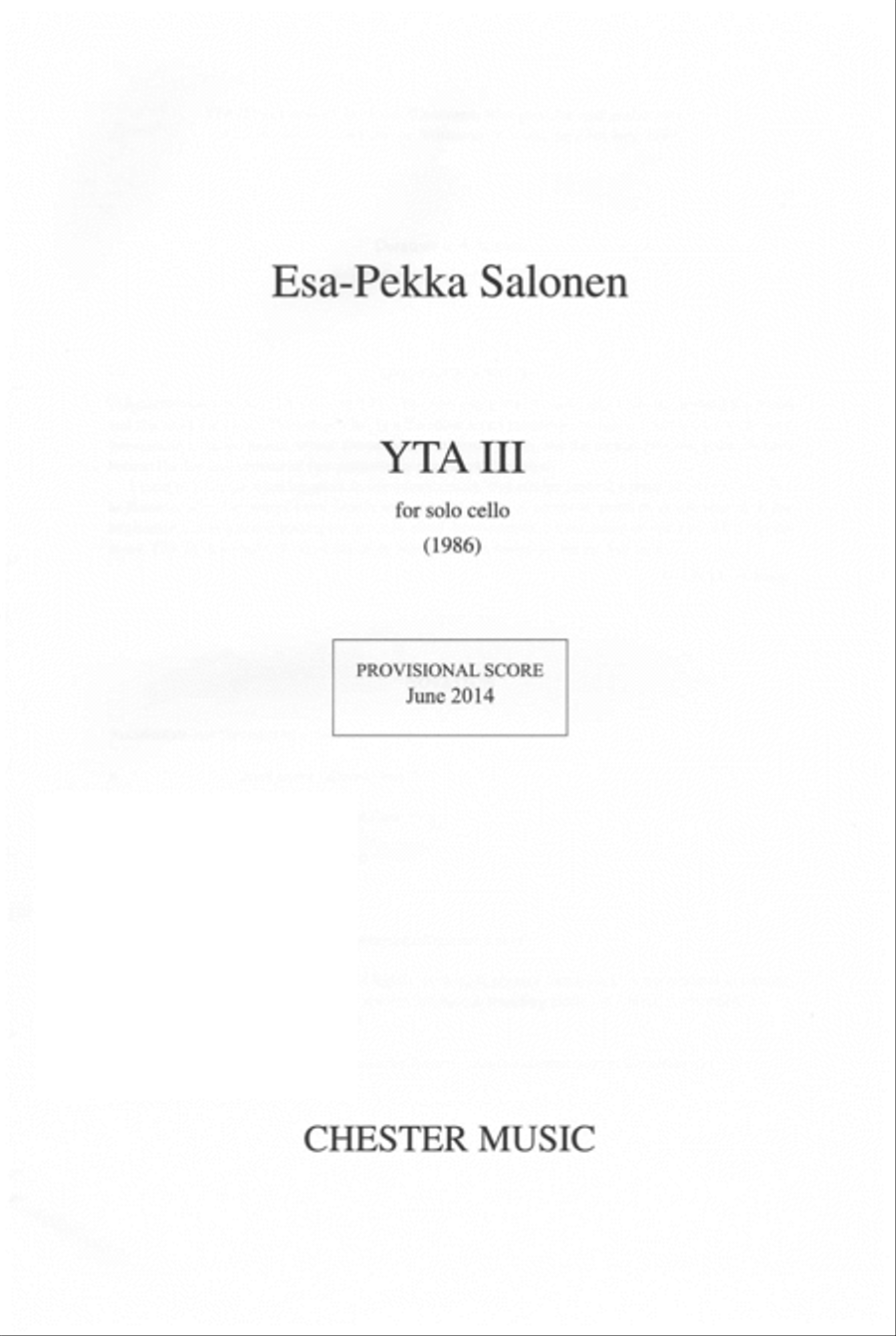 YTA III Cello Solo scores gallery preview page 1