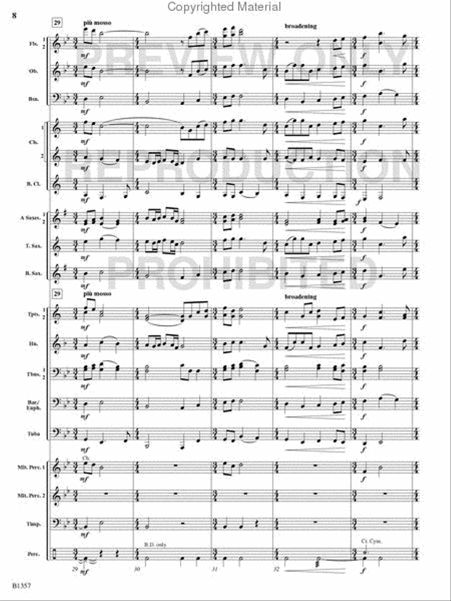 Rain Rain Concert Band scores gallery preview page 7