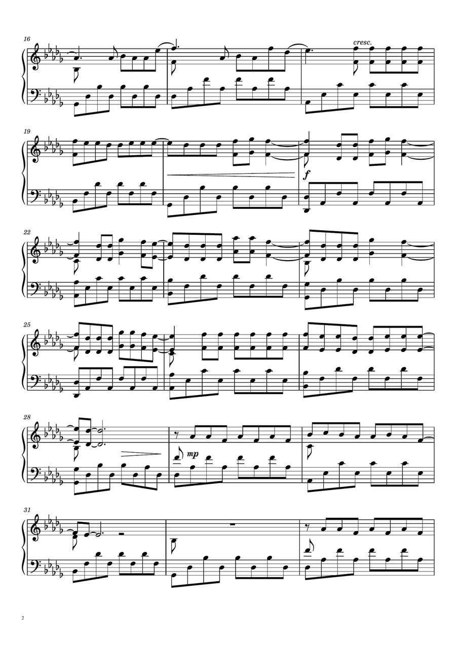 Someone You Loved Piano Solo scores gallery preview page 2