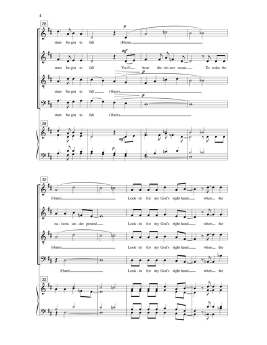 My Lord, What a Moanin' 4-Part scores gallery preview page 7