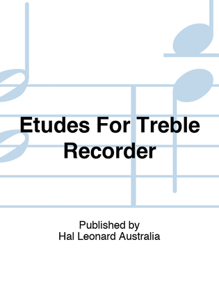Book cover for Etudes For Treble Recorder