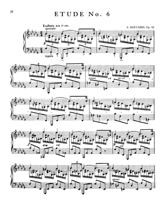 Scriabin: Eight Etudes, Op. 42