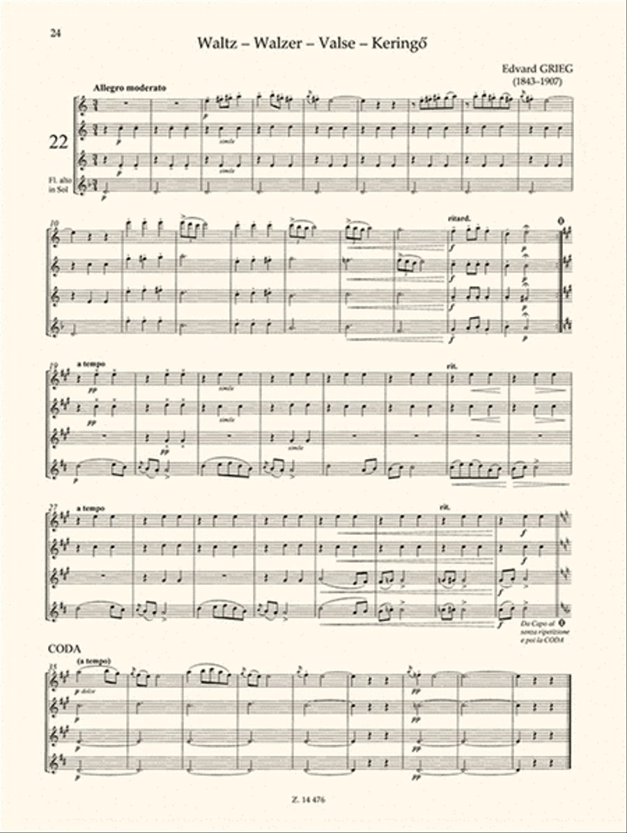 Quartette für Flöten Flute Quartet scores gallery preview page 3