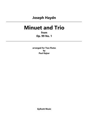 Minuet and Trio from Op. 99 No. 1 (Two Flutes)