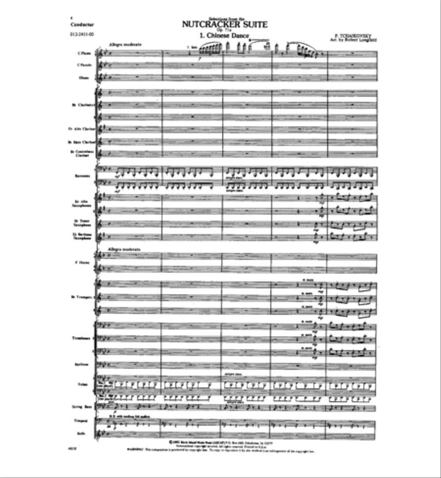 Selections from the Nutcracker Suite Concert Band scores gallery preview page 2