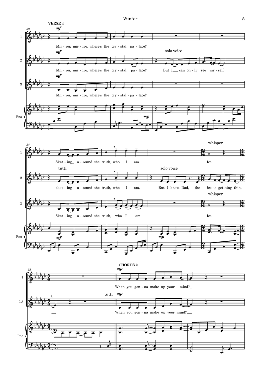 Winter (arr. Fiona Lander) SSA scores gallery preview page 5