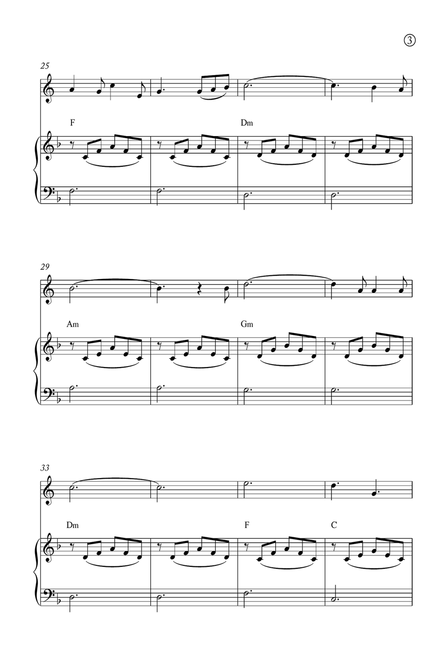 Oh Holy night Horn scores gallery preview page 3