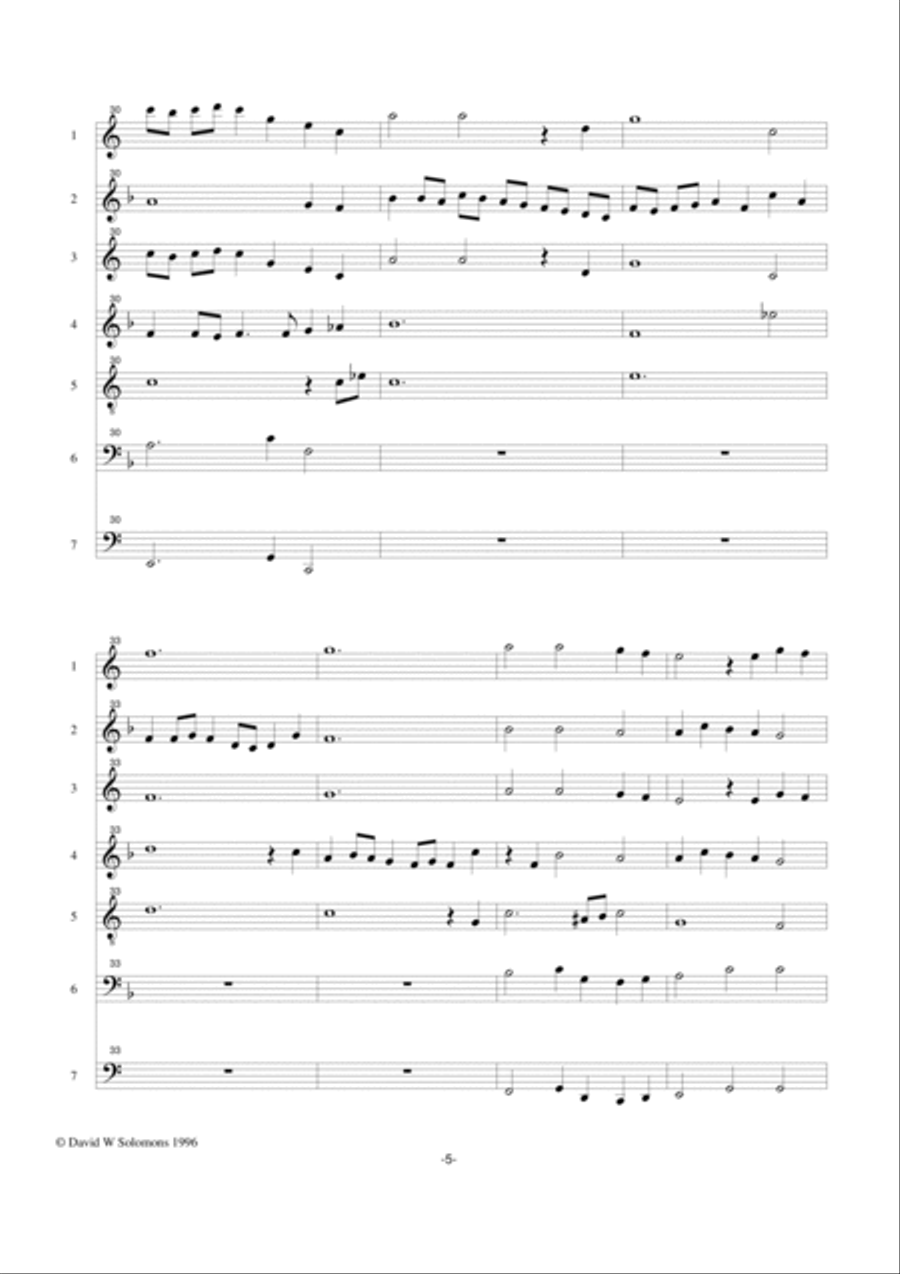 Serenata nella residenza estiva (Serenade in the summer residence) for ocarina septet ocarina scores gallery preview page 5