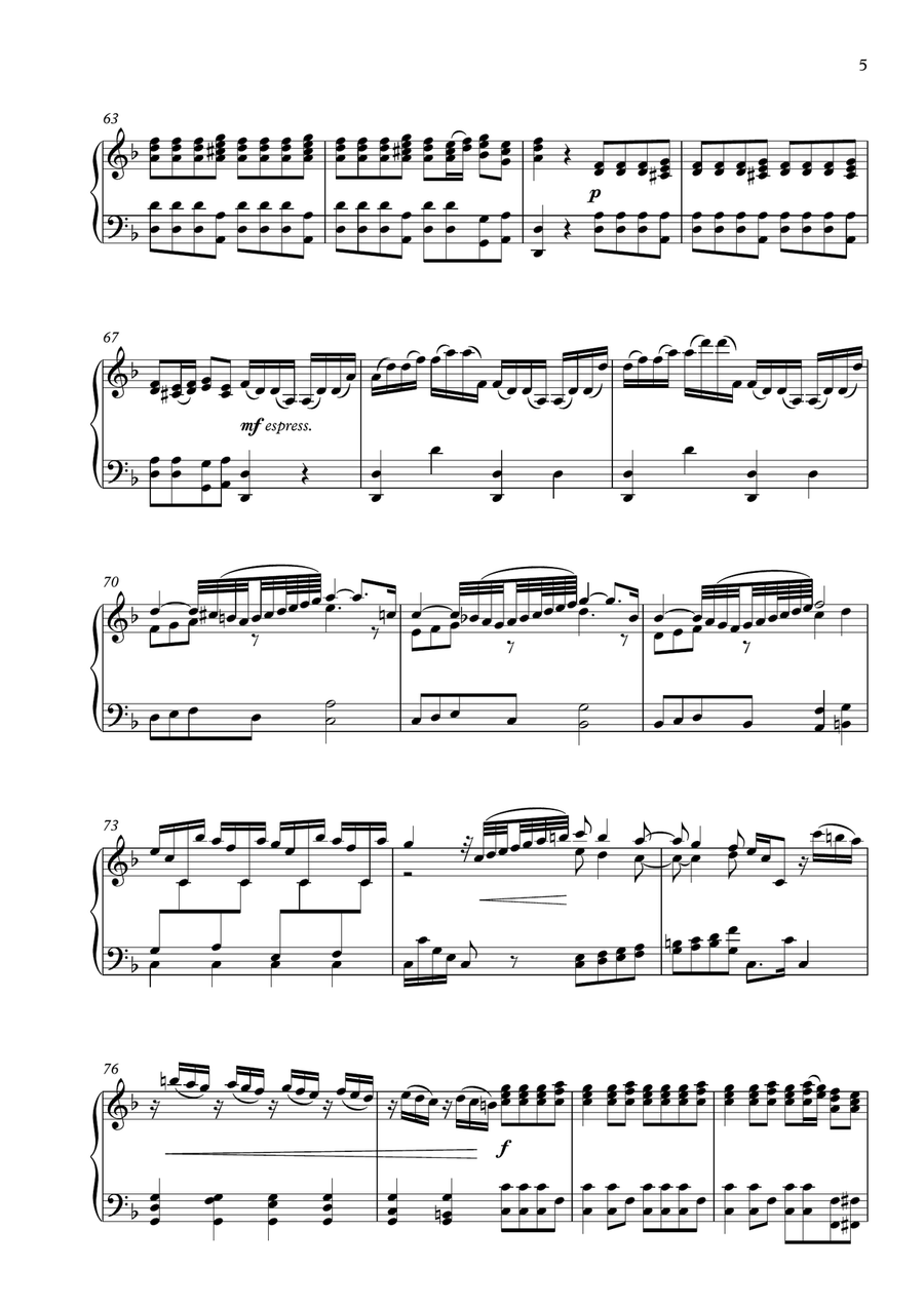 'Autumn' (Complete) from The Four Seasons by Vivaldi for Piano Solo Piano Solo scores gallery preview page 6