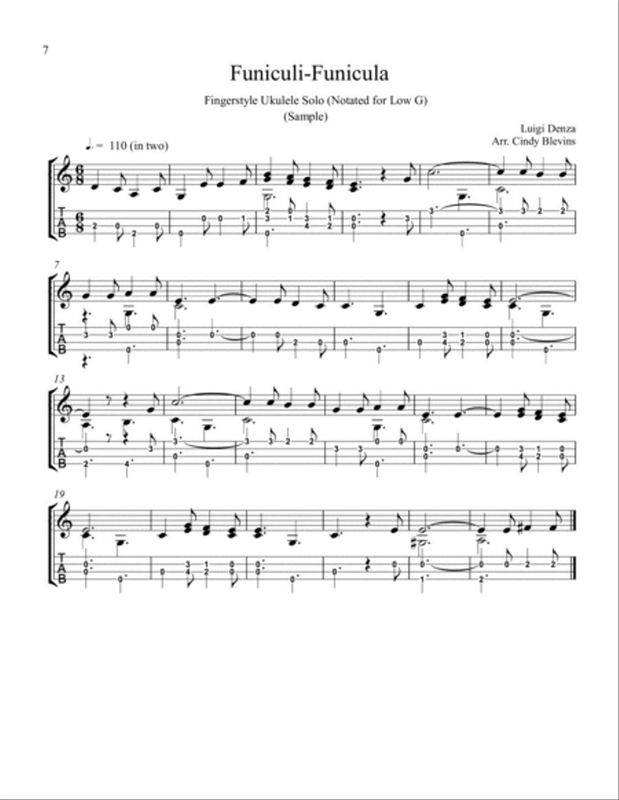 10 Songs for Ukulele Solo, Fingerstyle, Low G Ukulele scores gallery preview page 3