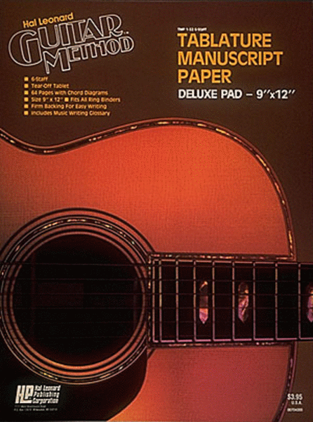 Guitar Tablature Manuscript Paper – Deluxe