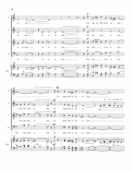 Six Anthems for Lent and Holy Week (SATB divisi)
