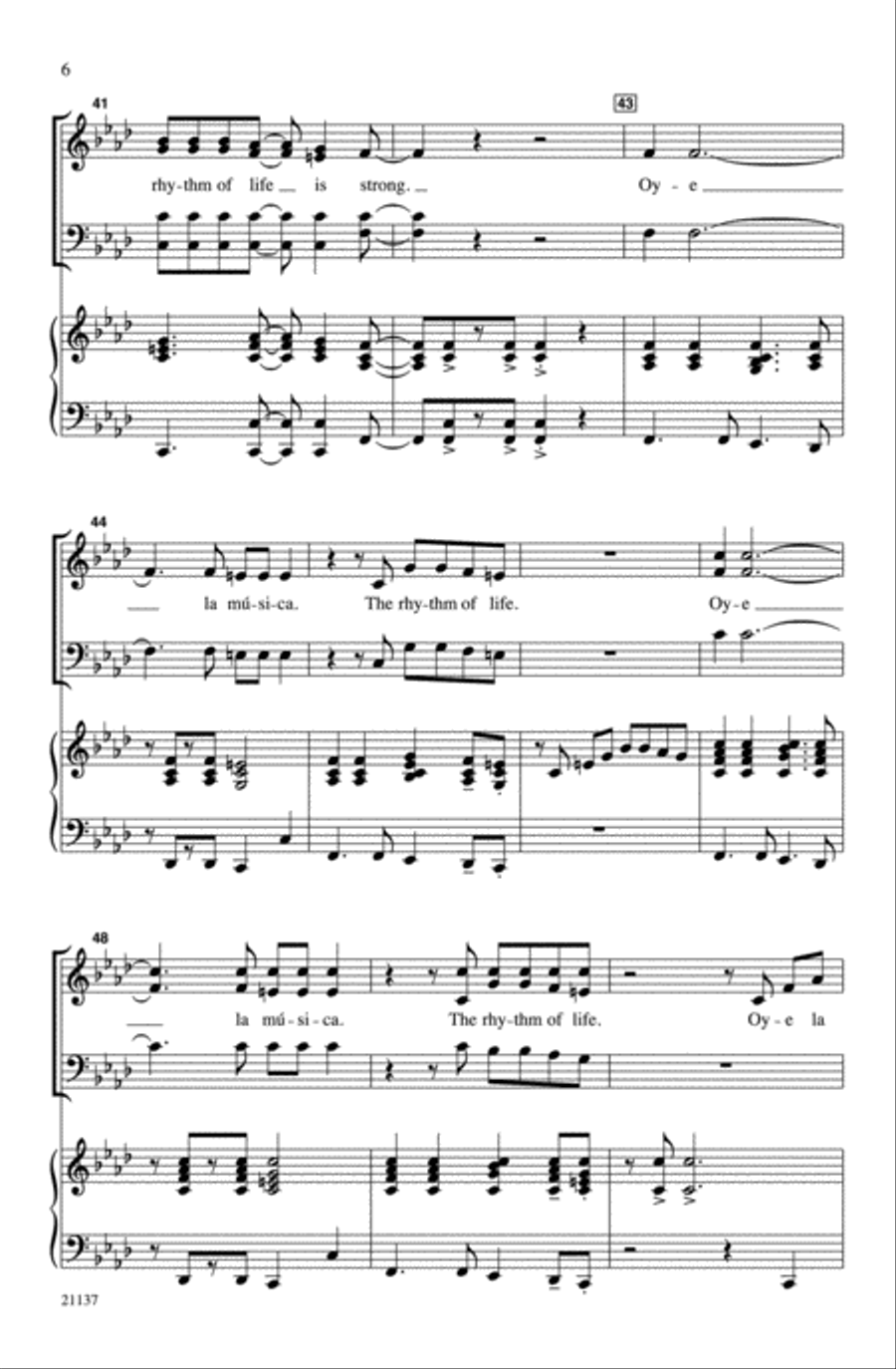 Oye la Música (Hear the Music) Choir scores gallery preview page 5