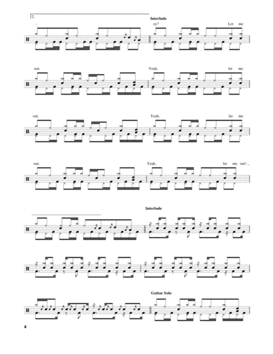 Cherub Rock Cherub Rock Drum Set scores gallery preview page 4