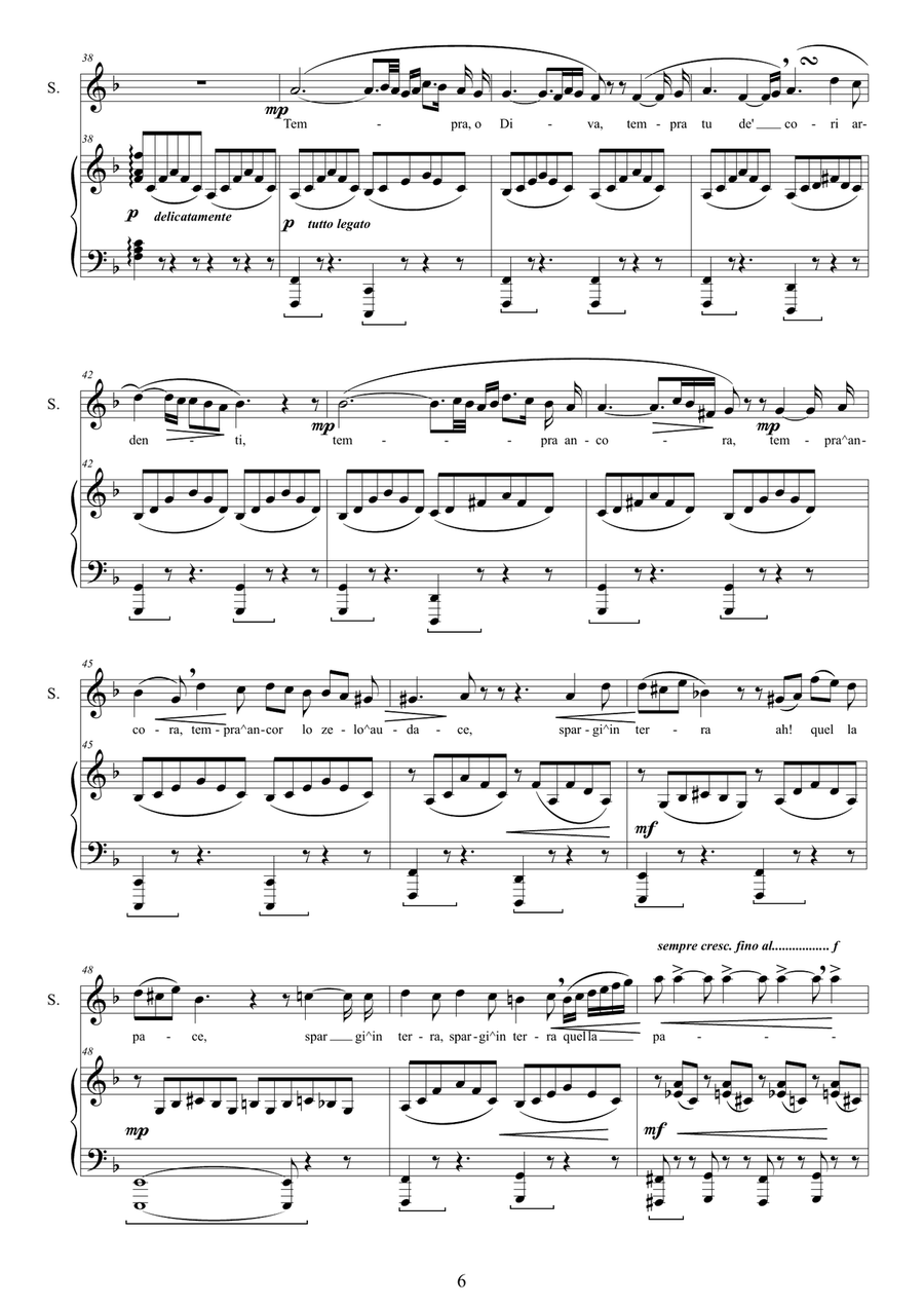22 Italian opera arias for solo voices and piano 4-Part scores gallery preview page 6