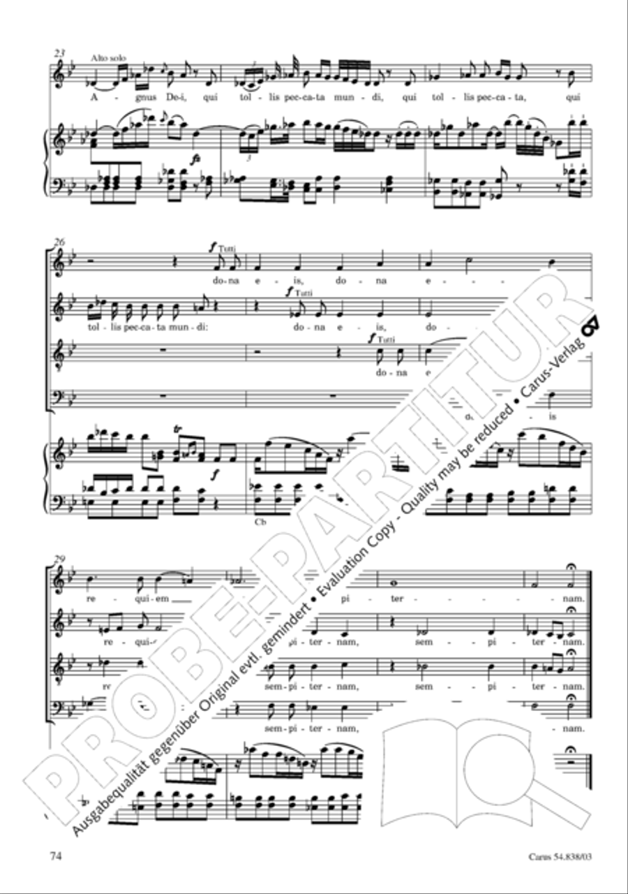 Requiem in B 4-Part scores gallery preview page 79