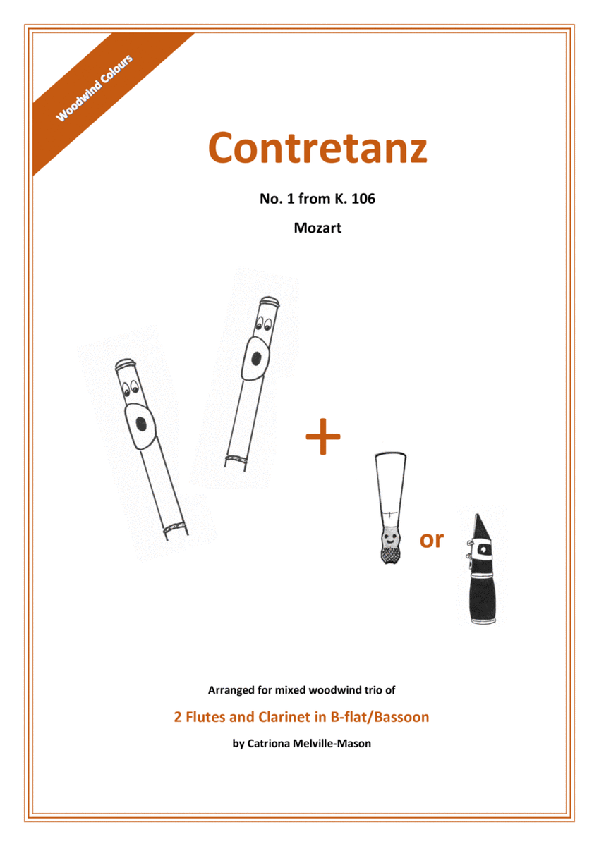 Contretanz No. 1 from K106 (2 flutes and clarinet/bassoon) image number null