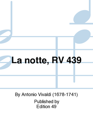 Book cover for La notte, RV 439