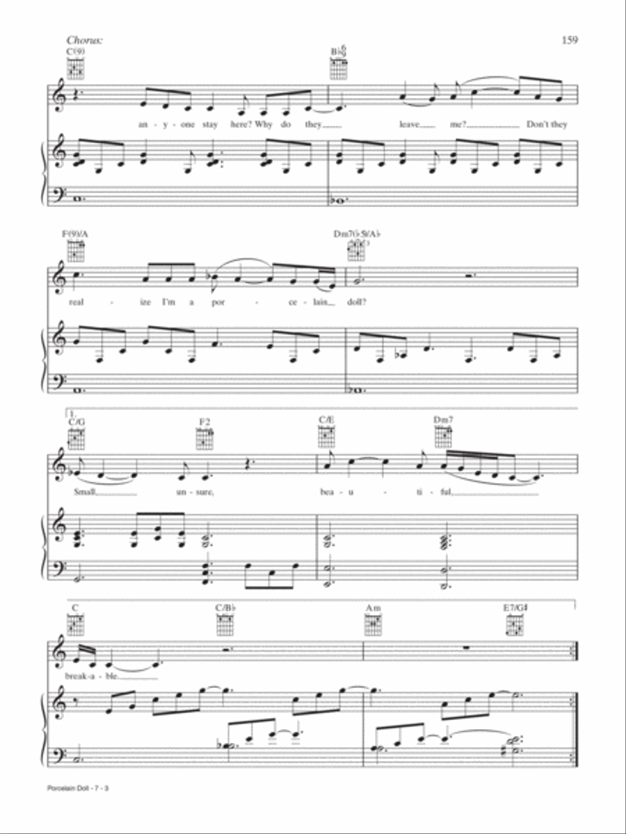 Porcelain Doll Piano, Vocal, Guitar scores gallery preview page 3