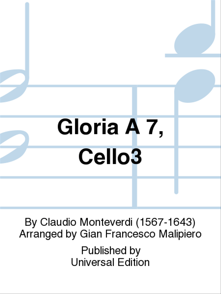 Gloria A 7, Cello3 Gloria A 7, Cello3 School and Community scores gallery preview page 1