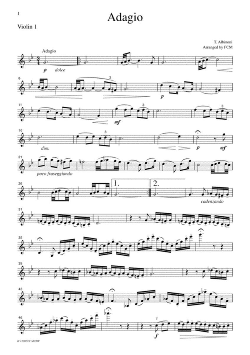 Albinoni Adagio in g, for string quartet, CA001 image number null