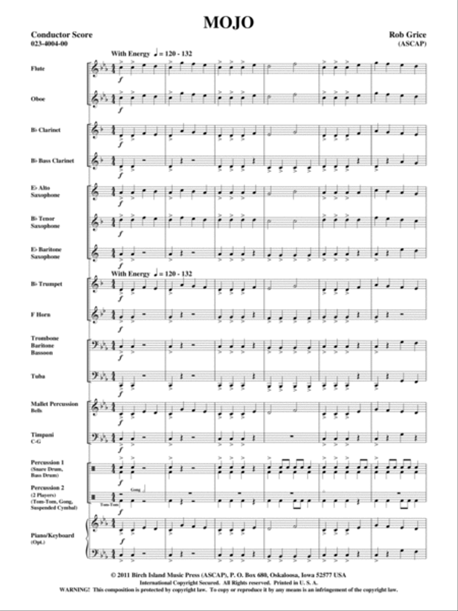 Mojo Mojo Concert Band scores gallery preview page 2