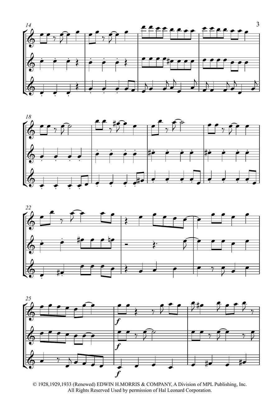 Basin Street Blues Woodwind Trio scores gallery preview page 3