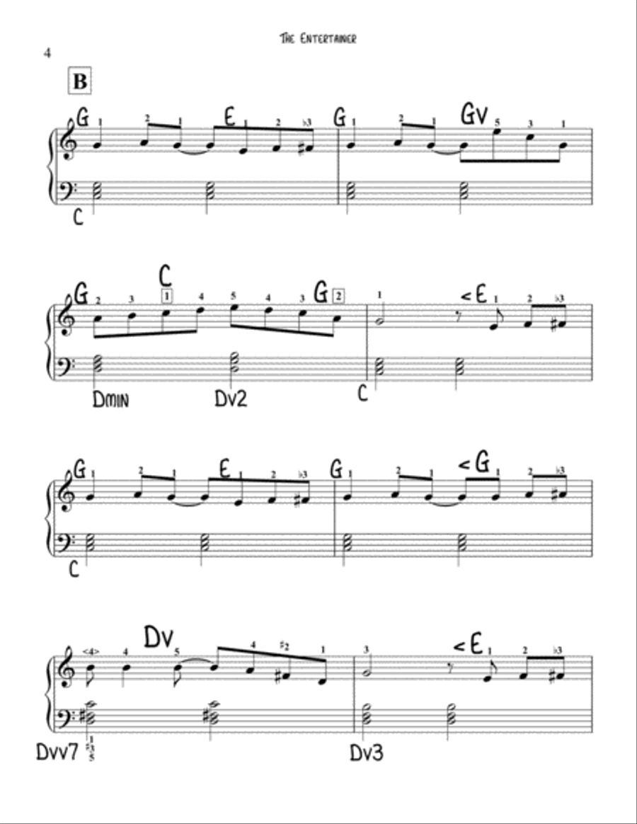 The Entertainer (Early Intermediate Level) Piano Solo scores gallery preview page 4