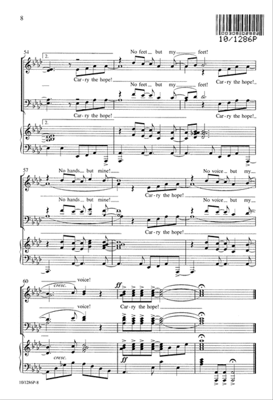 Carry the Hope 4-Part scores gallery preview page 8
