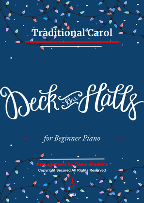 Book cover for Deck The Halls - Easy Piano (Full Score)