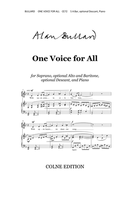 Book cover for One Voice for All (mixed voice version)
