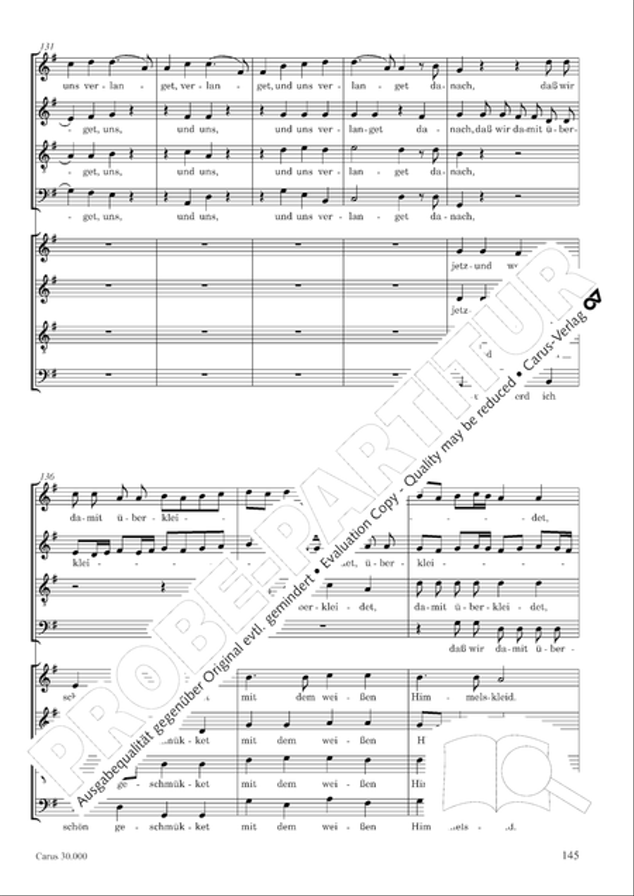 J.L. Bach: The complete motets Choir scores gallery preview page 152