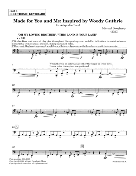Made for You and Me: Inspired by Woody Guthrie - Part 4 - Electronic Keyboard