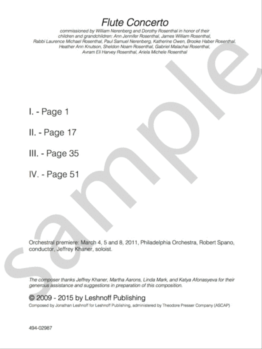 Flute Concerto Chamber Music scores gallery preview page 3