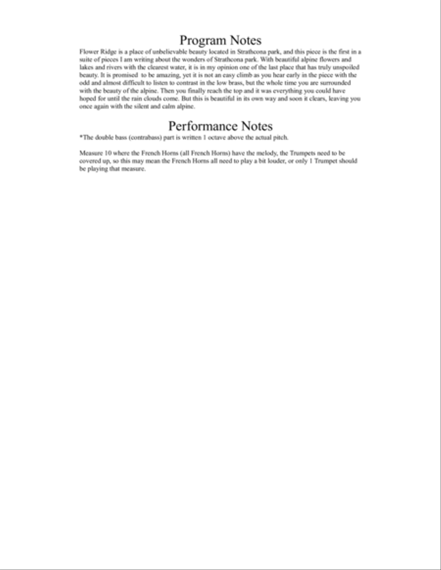 Flower Ridge From Strathcona Park Suite Full Orchestra scores gallery preview page 3