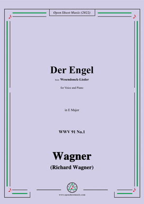 Book cover for R. Wagner-Der Engel,in E Major,WWV 91 No.1,from Wesendonck-Lieder,for Voice and Piano